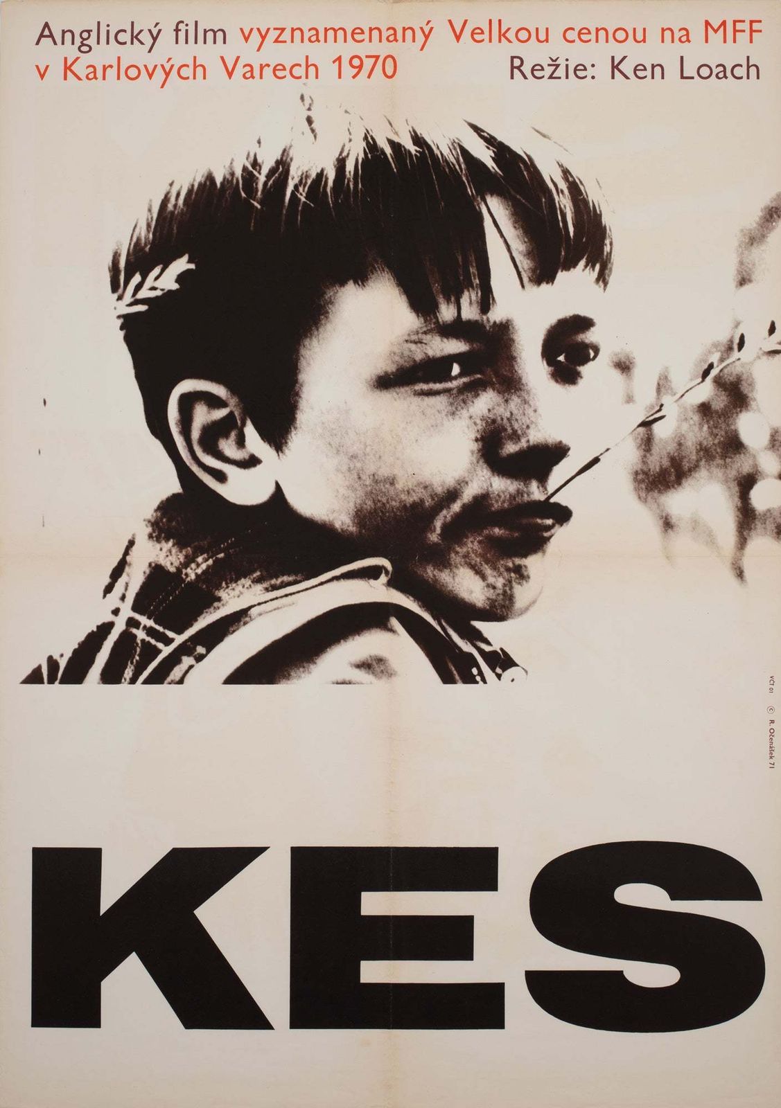 Kes 1971 Czech A1 Film Poster, Ocenasek