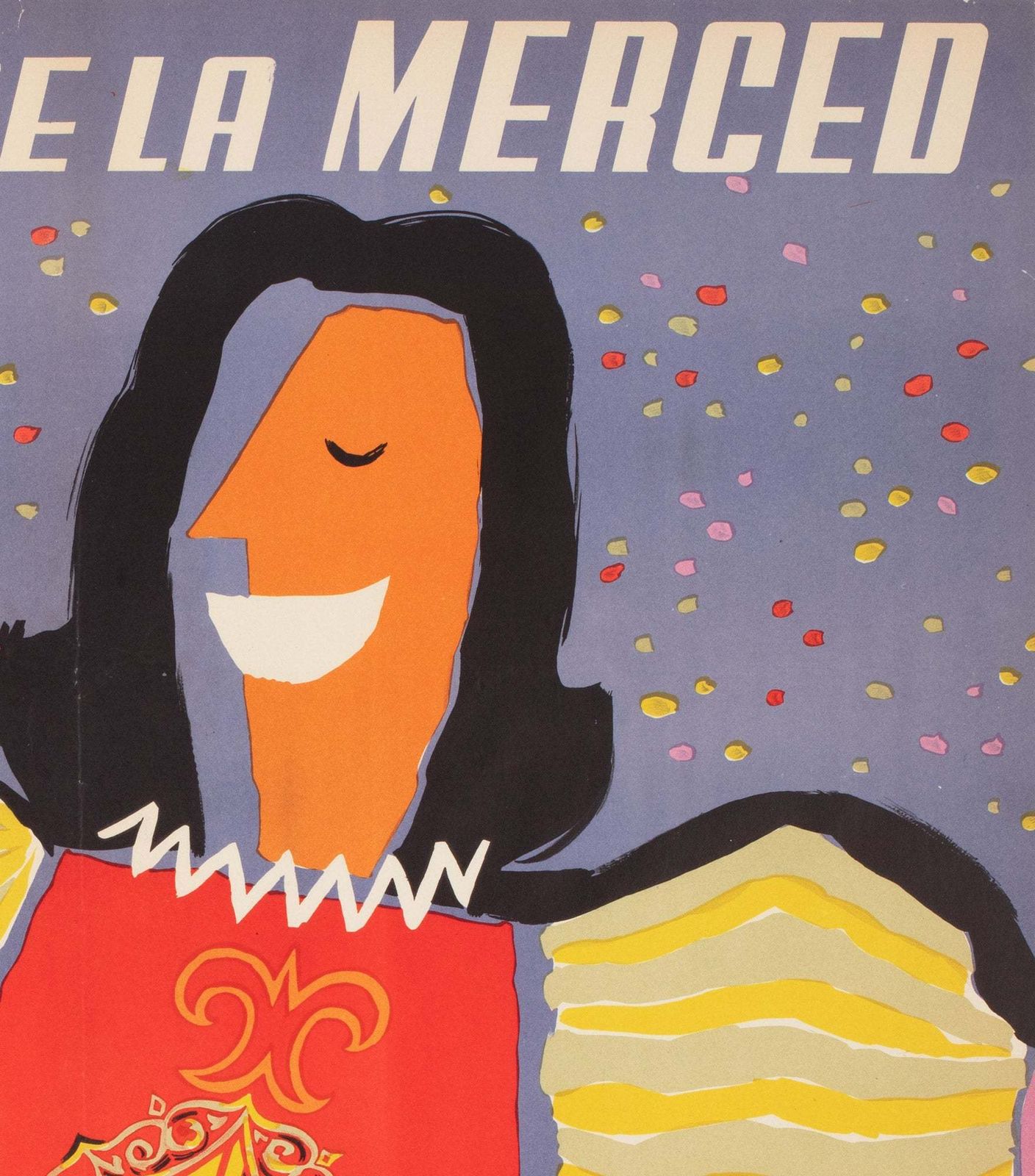 Fiestas De La Merced 1956 Barcelona Travel Poster, Domenech photo Art