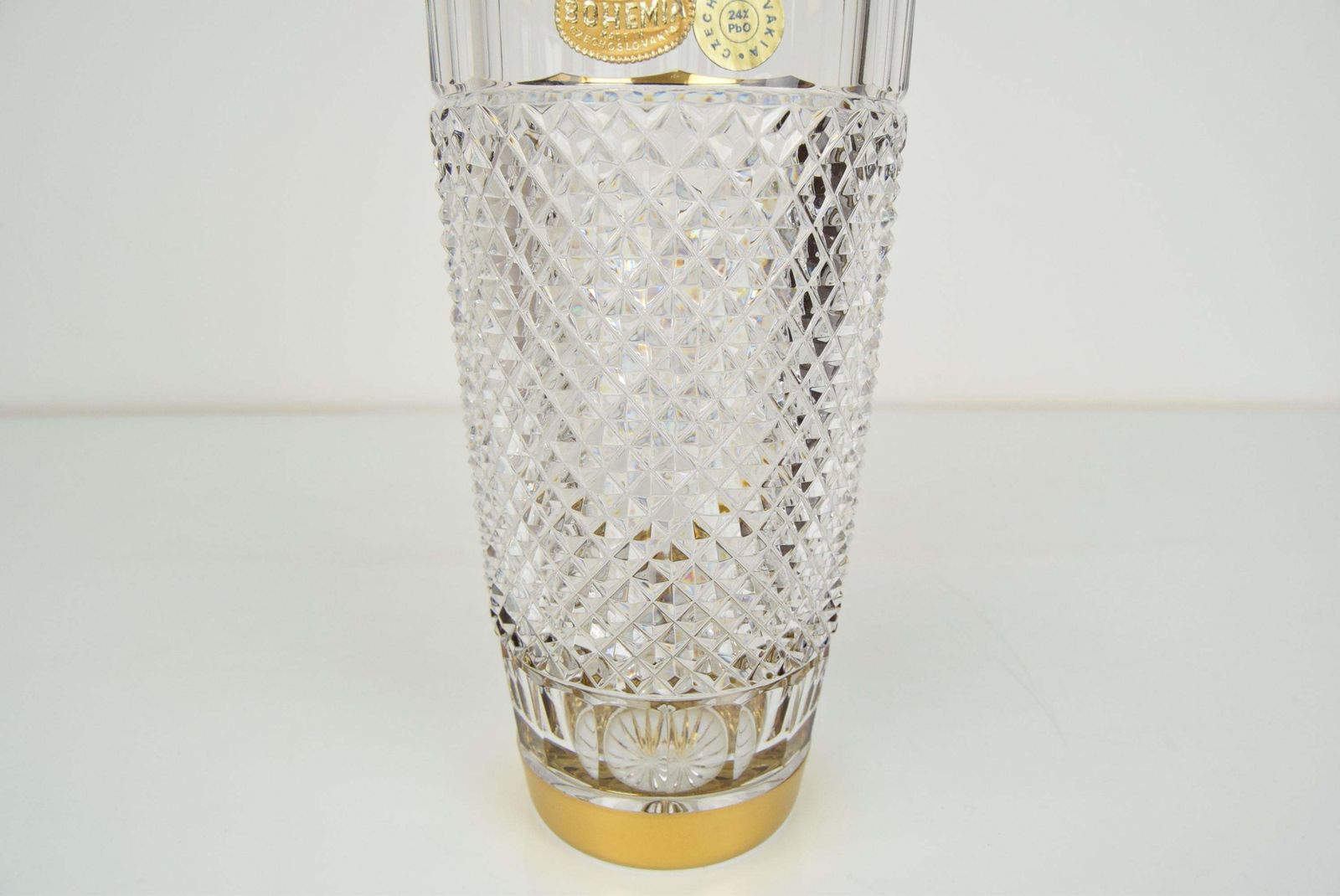 Mid Century Glass Vase,Bohemia Crystal,Circa 1960's. photo buy