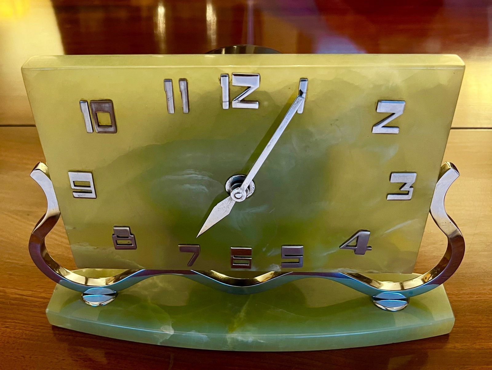 Art Deco Onyx Clock By Garrards photo Home Decor