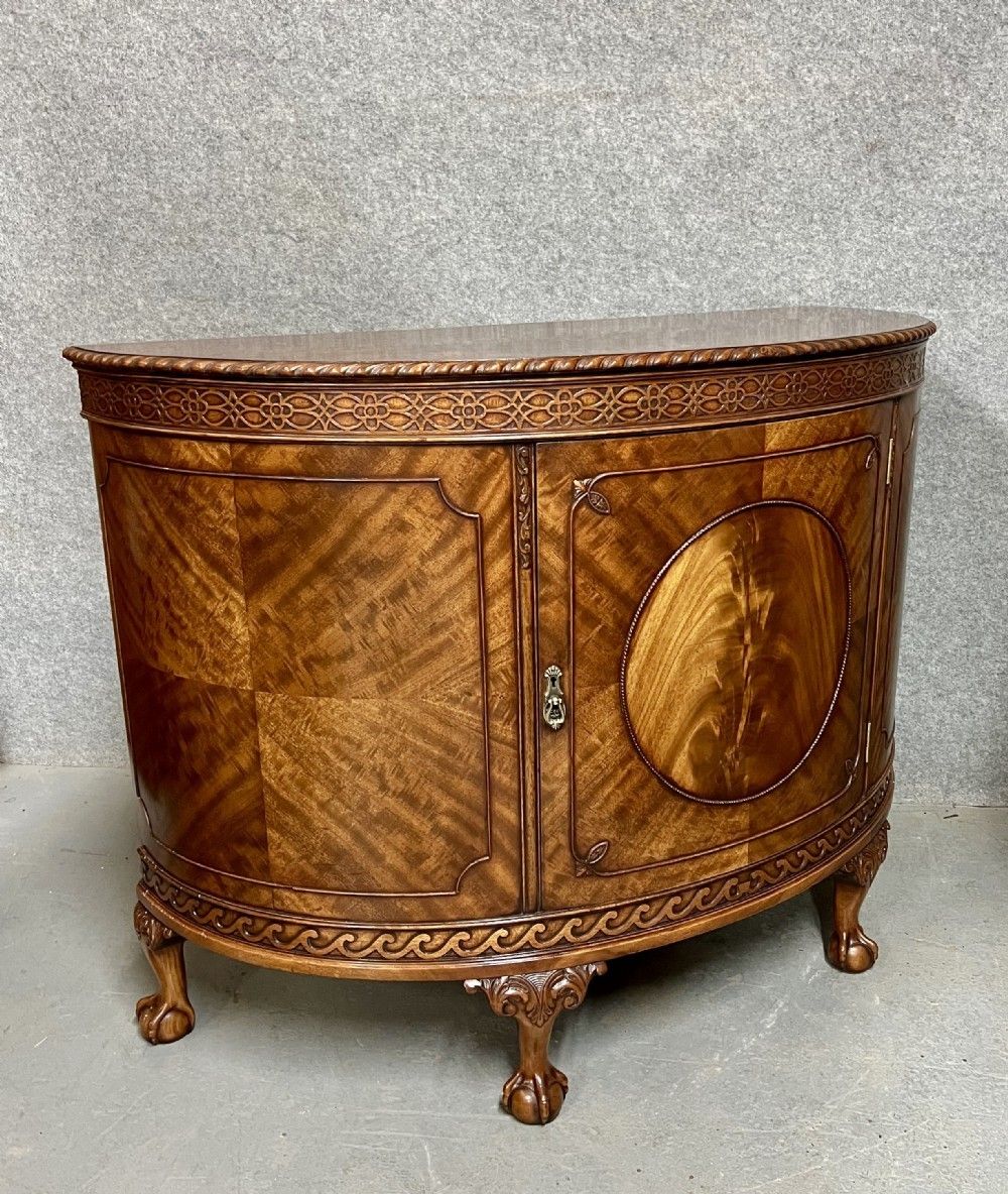 Chippendale Style Demi Lune Console Side Cabinet photo buy