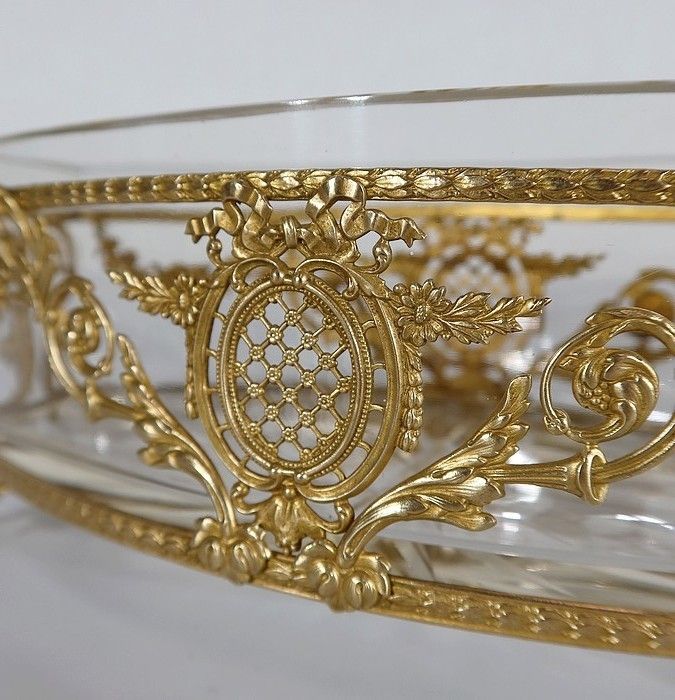 Small Glass And Brass Planter Louis XVI Style 1900 photo 1023.82