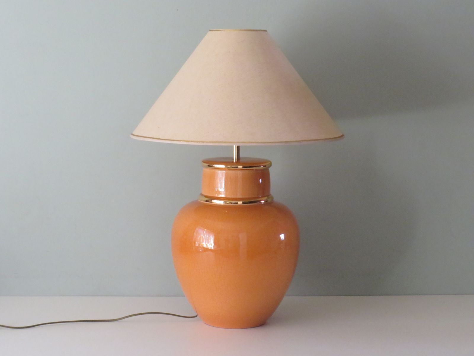 Large Mid Century Louis Drimmer Ceramic Table Lamp, France 1970