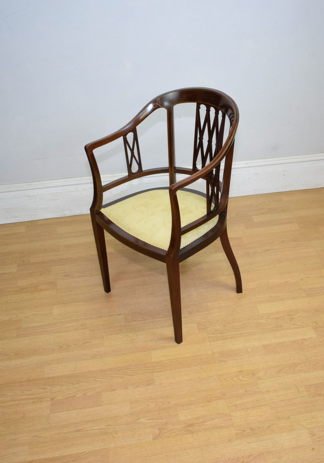 Edwardian Inlaid Tub Chair, 1900s photo furniture