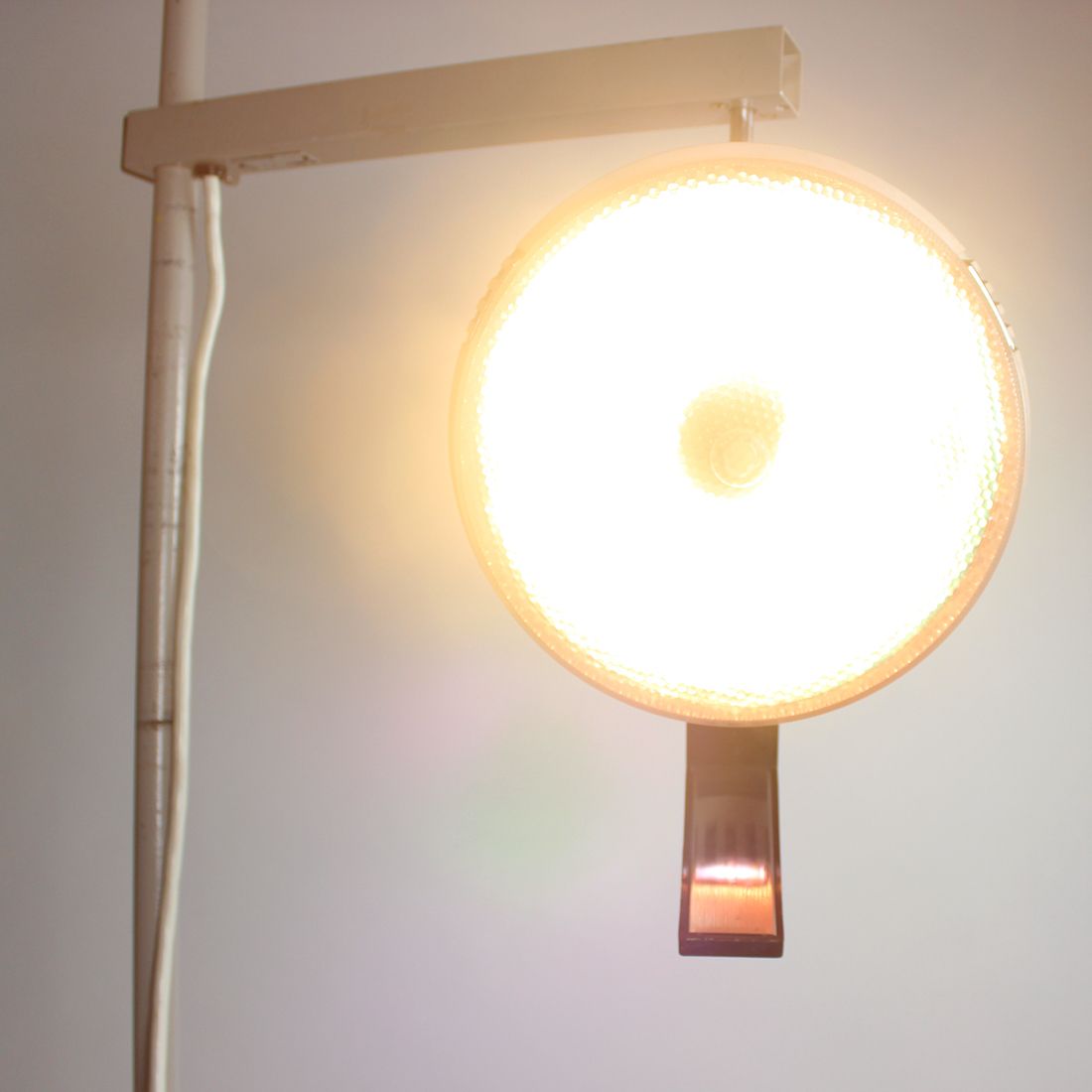620.0 Tall Metal Doctor's Floor Lamp, Czechoslovakia 1950s photo