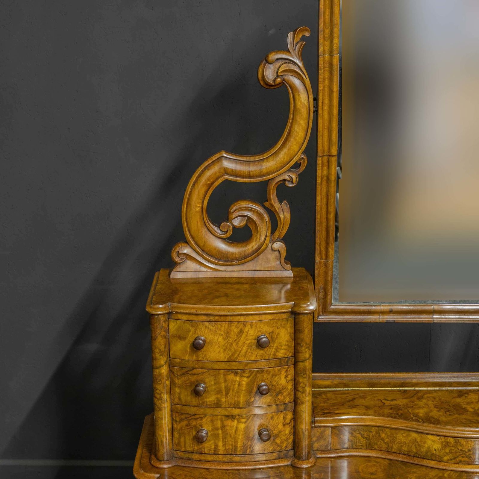 photo furniture Mid Victorian Burr Walnut Dressing Table