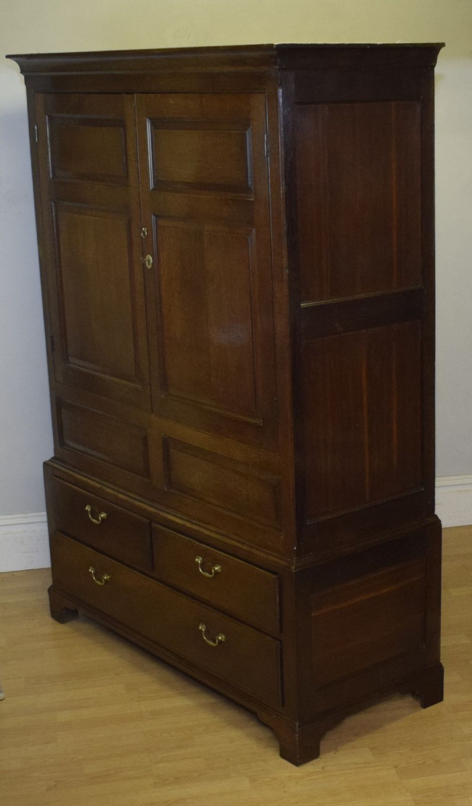 photo furniture Georgian Period Livery Oak Cupboard  Press