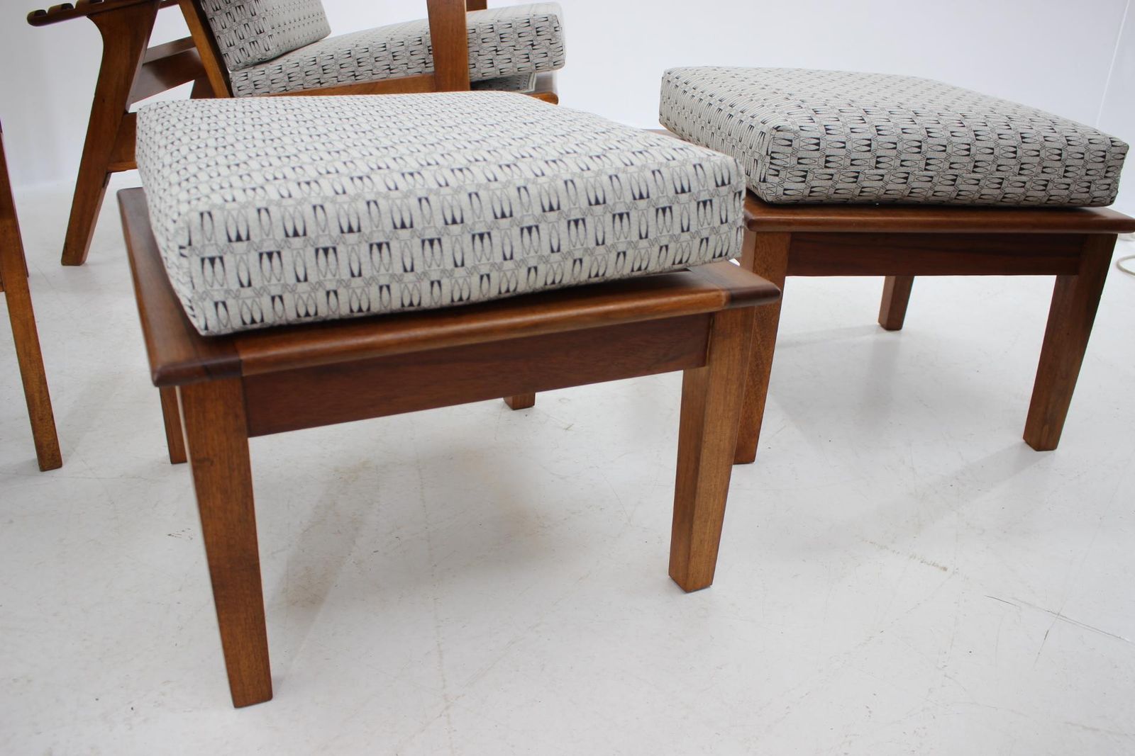 1930s Pair Of Antonin Heythum Very Rare Armchairs And Stools, Czechoslovakia photo 5851.0