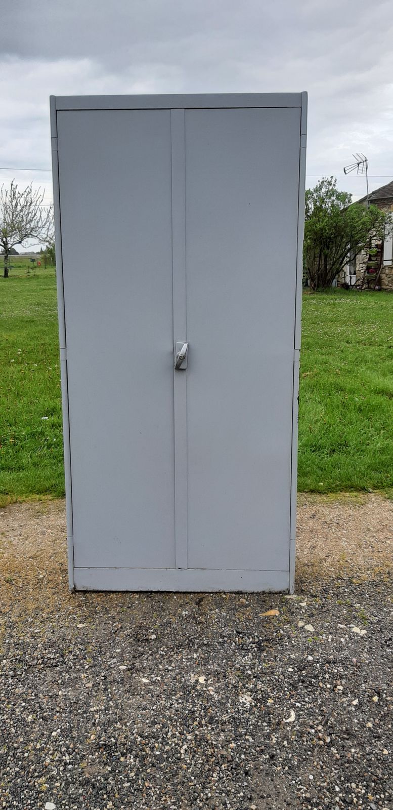 Industrial Iron Cabinet, 1950s photo furniture