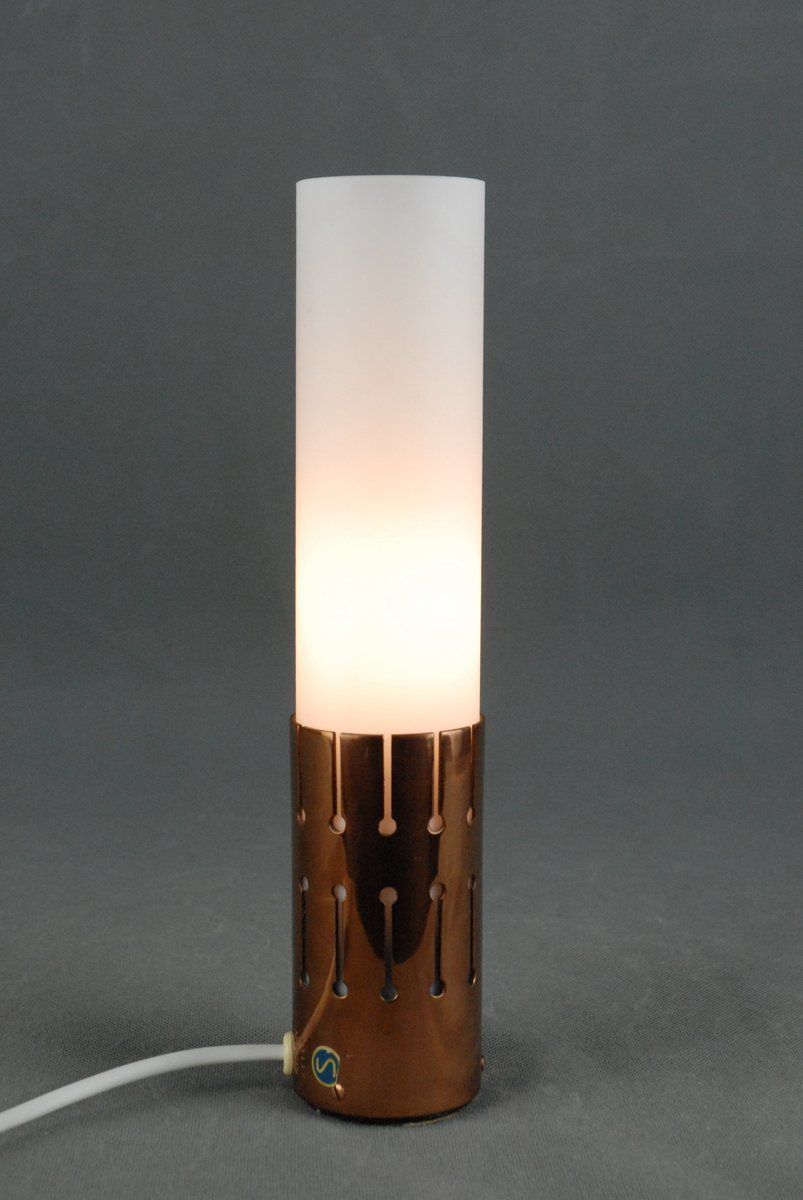 Copper And Glass Table Lamp For Asea Belysning Sweden photo for sale