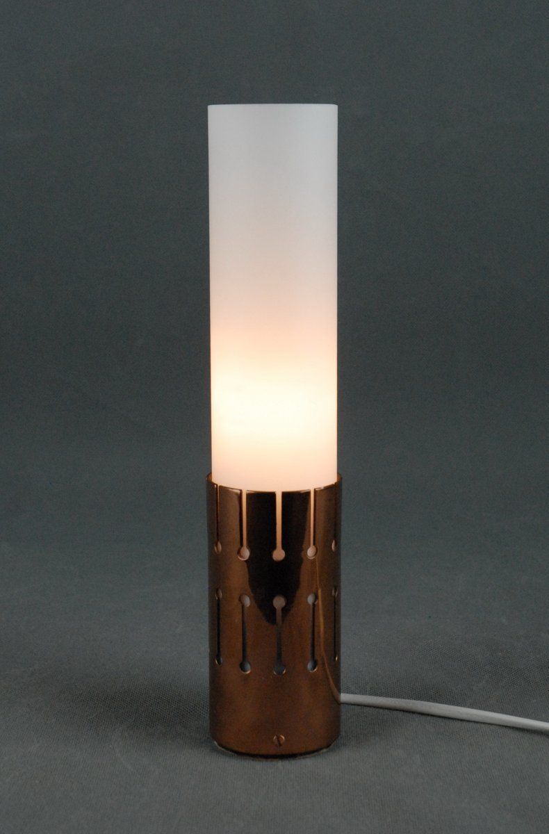 Copper And Glass Table Lamp For Asea Belysning Sweden photo Lighting