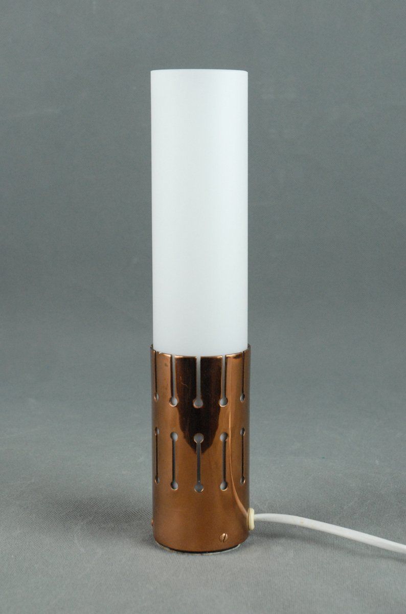 Copper And Glass Table Lamp For Asea Belysning Sweden photo 495.0