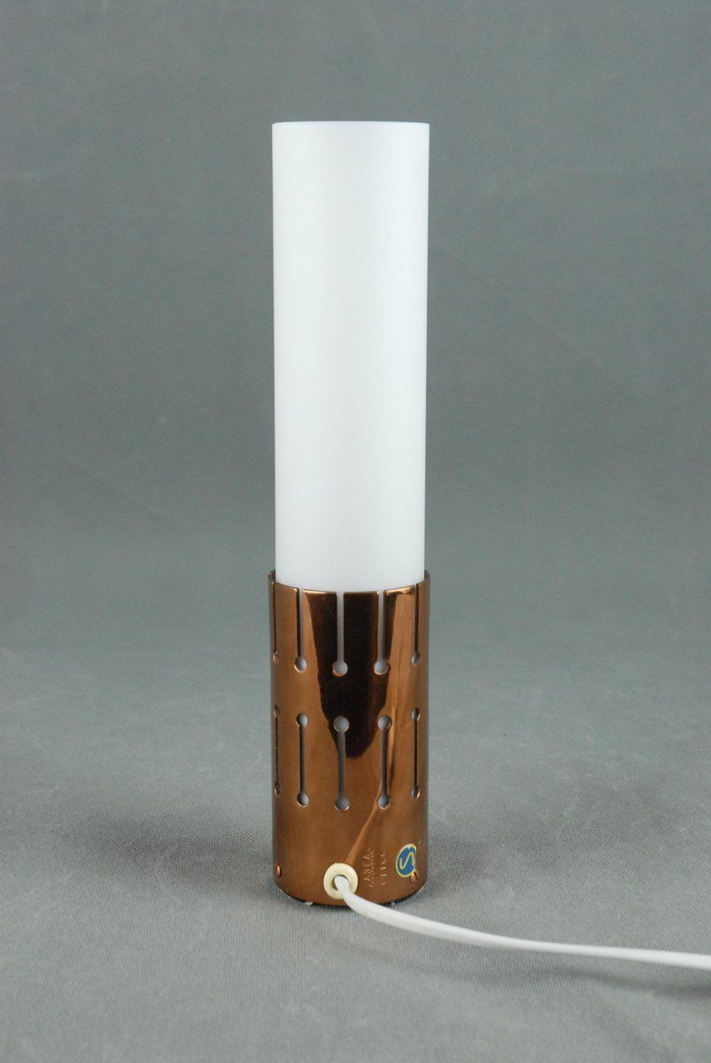 Copper And Glass Table Lamp For Asea Belysning Sweden photo buy