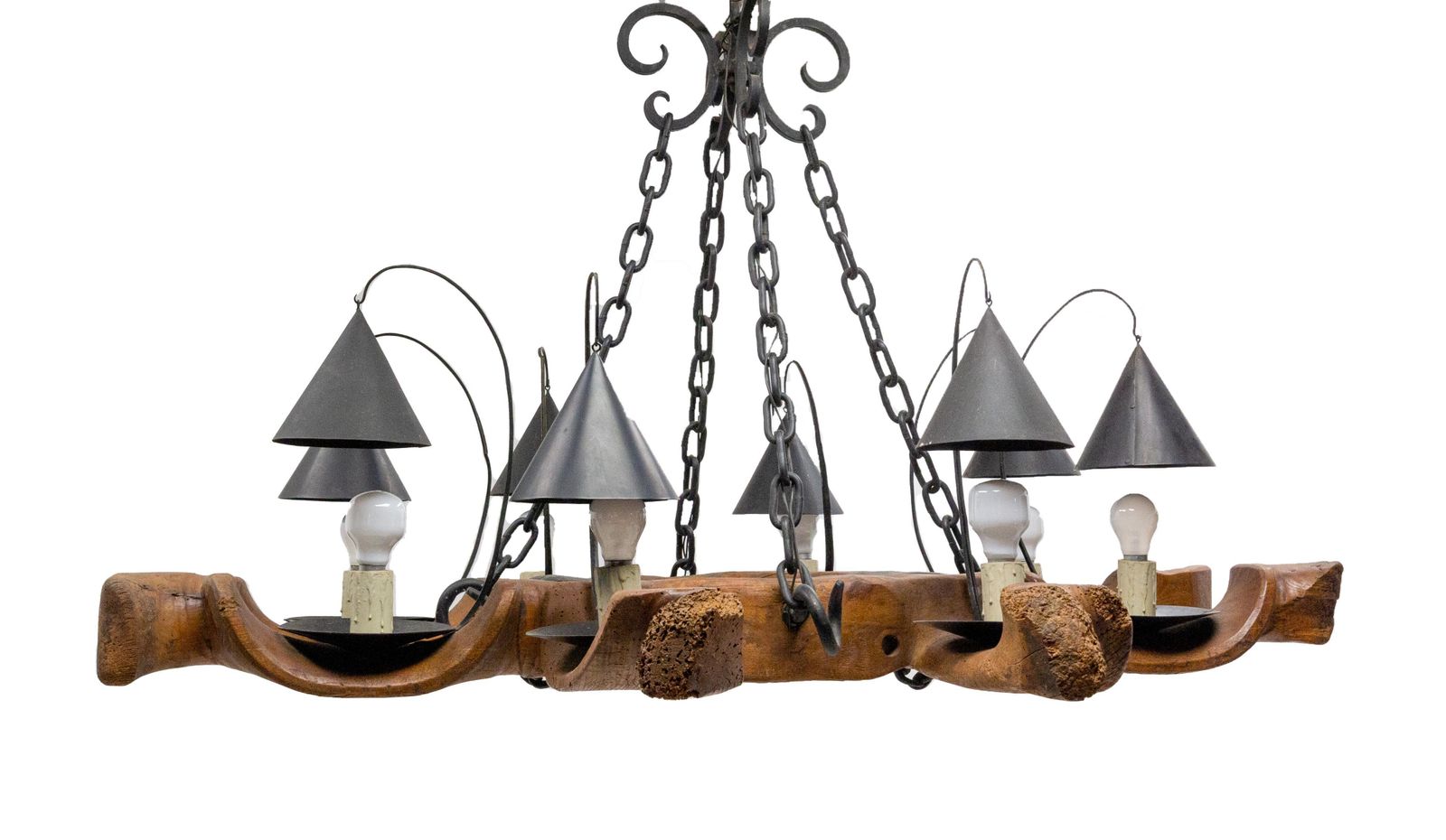 Lustre français mid-century à quatre jougs, pièce unique photo furniture
