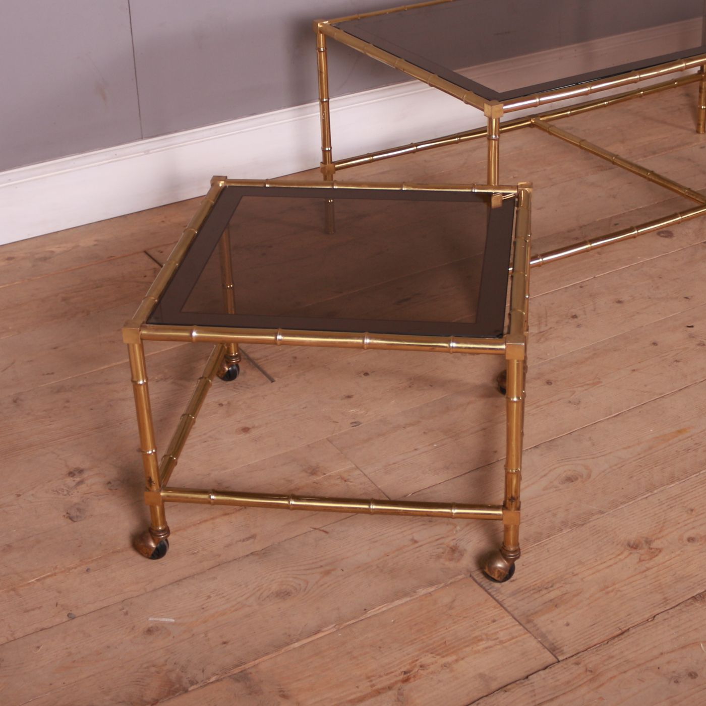 Italian Brass And Glass Tables photo Furniture