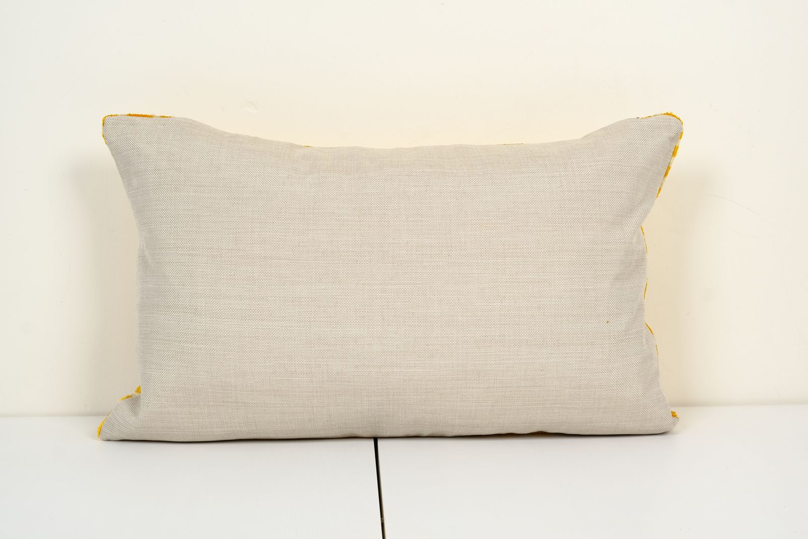 16" X 24" Christmas Day Gift Pillow, Silk Ikat Velvet Pillow, Ethnic Ikat Lumbar Pillowcase, Yellow Labyrinth Geometric Velvet Cushion photo for sale