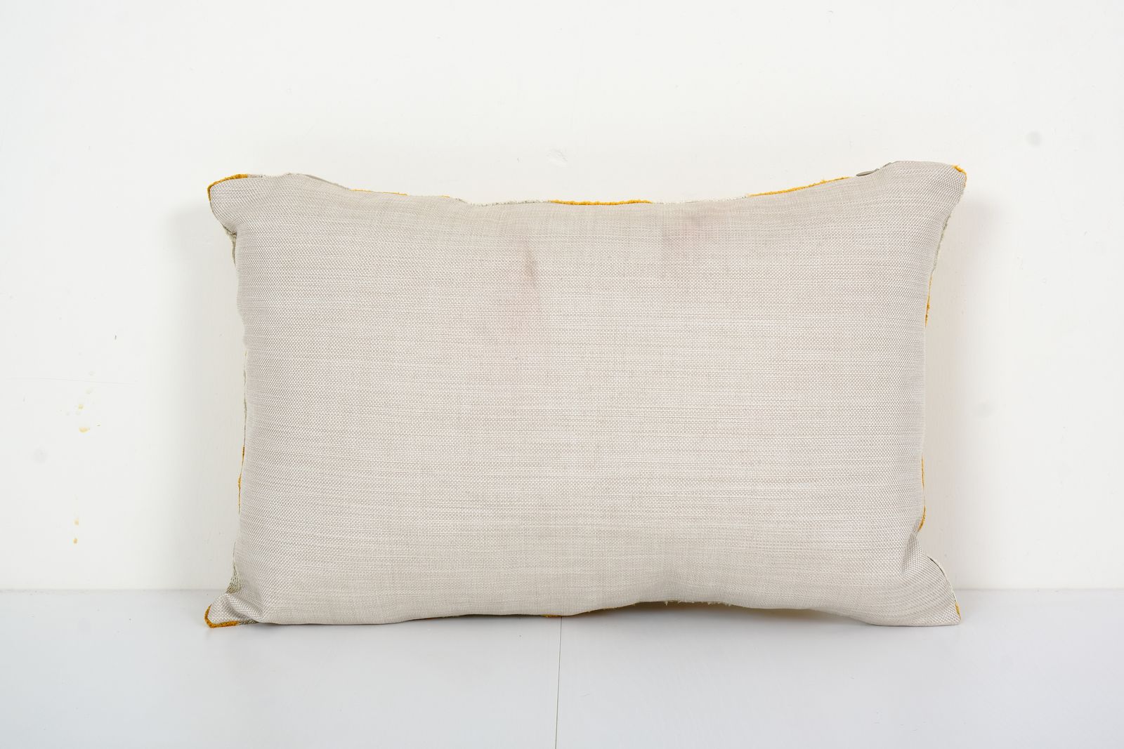 12'' X 18'' Silk Ikat Velvet Lumbar Pillow Cover   Ethnic Decorative Pillow   Muted Yellow Dot Velvet Ikat Pillow photo furniture