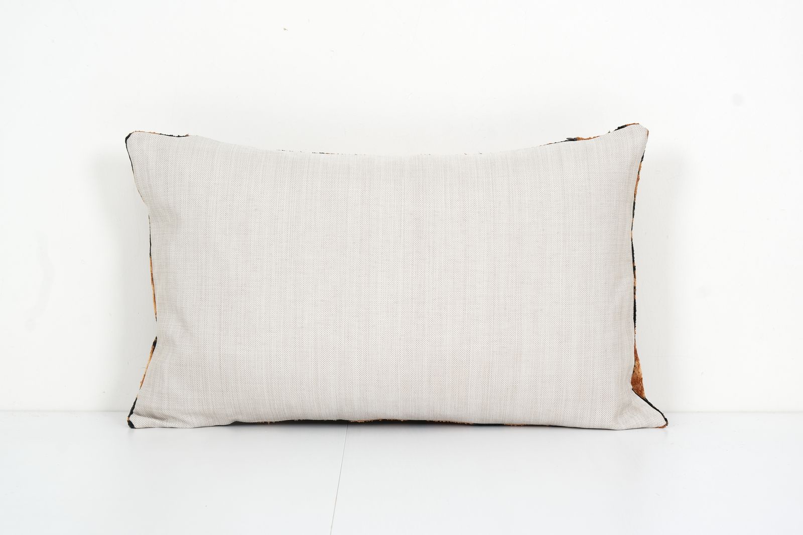 Handmade Luxury Tiger Ikat Velvet Pillow   Silk Ikat Decorative Pillow Cover   Soft Couch Cushion 16" X 22" photo Textiles