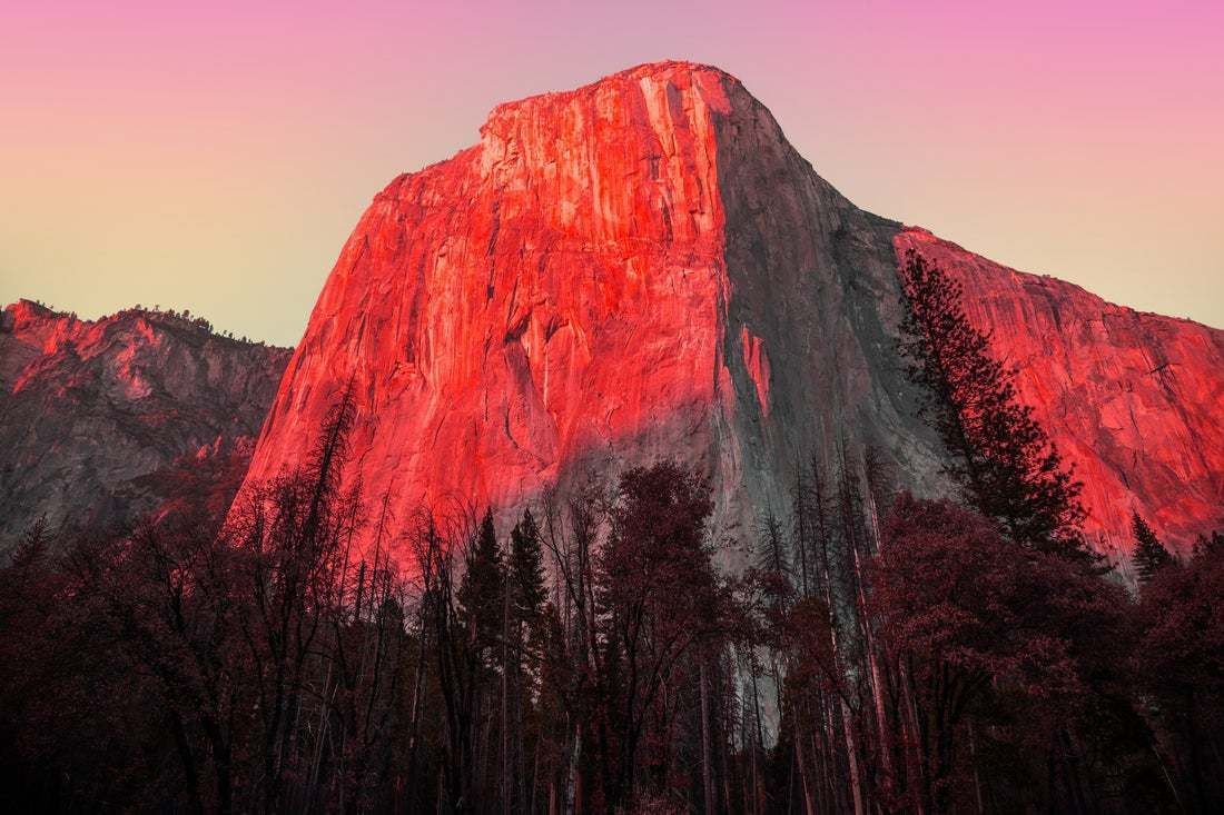 "Surreal Colorful Picture Of The El Capitan Granite Vertical Rock At Sunset With Vivid Colors" By Artur Debat