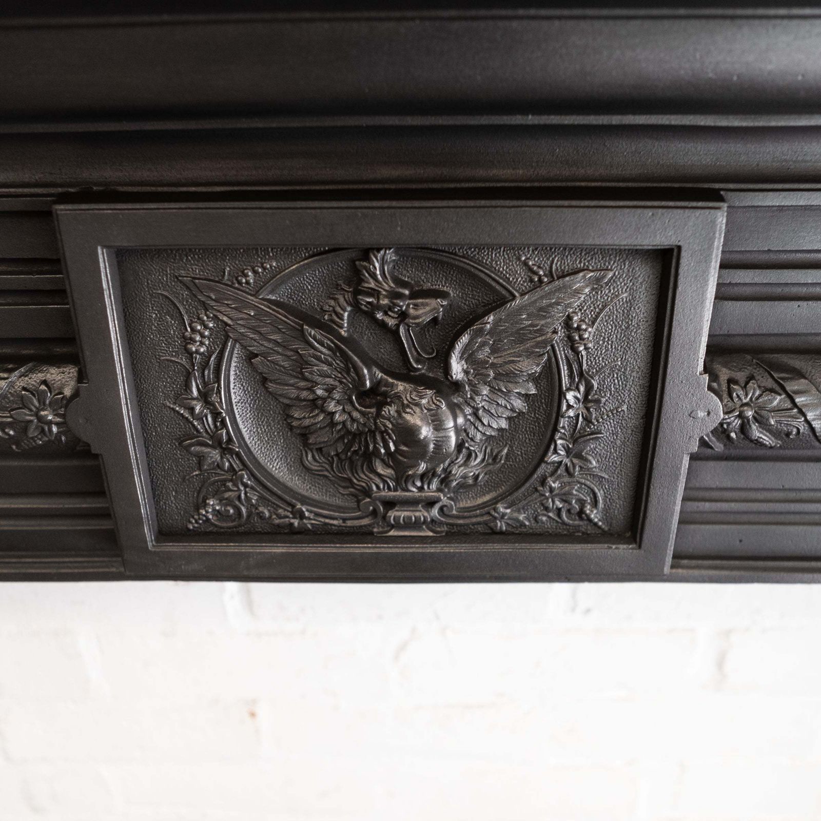 photo buy Rare Antique Victorian Cast Iron Fireplace Surround