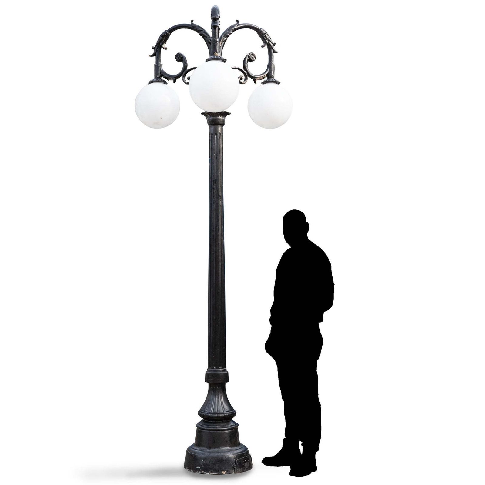 Reclaimed Globe Lamppost | Ornate Victorian Street Light