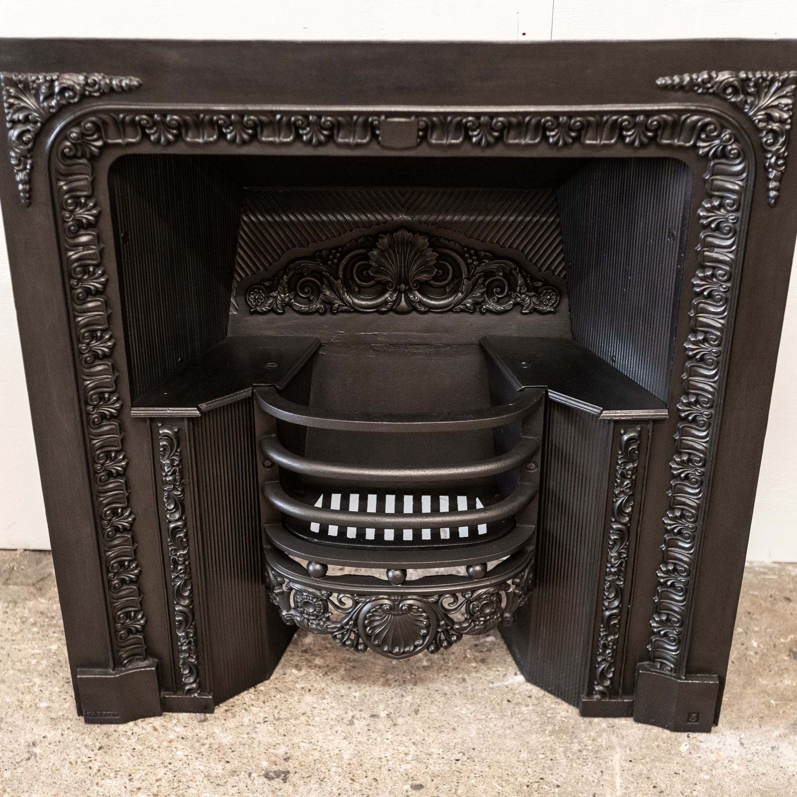 Antique Ornate Georgian Style Cast Iron Fireplace Insert photo Home Fixtures