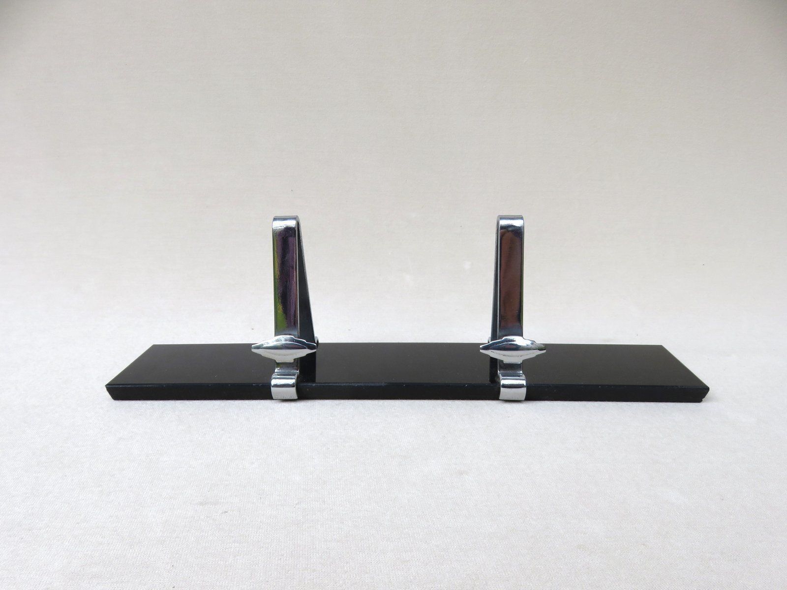 photo vinterior Art Deco Black Glass & Chrome French Picture Frame
