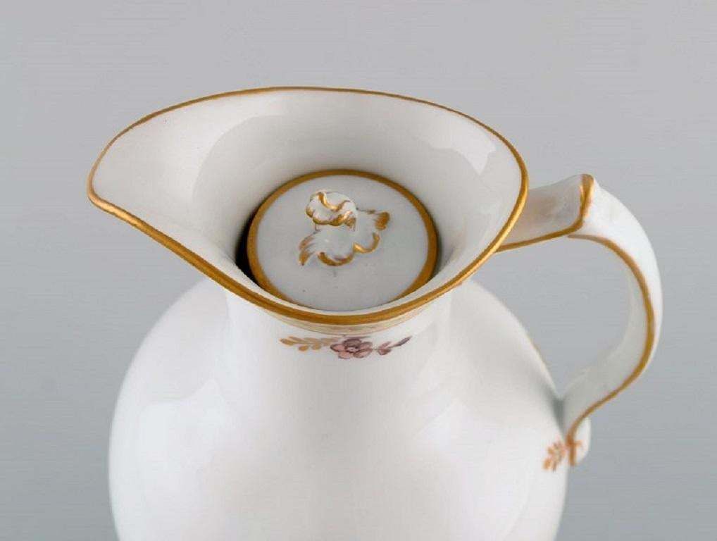 Royal Copenhagen Golden Basket Chocolate Jug In Porcelain With Flowers photo furniture