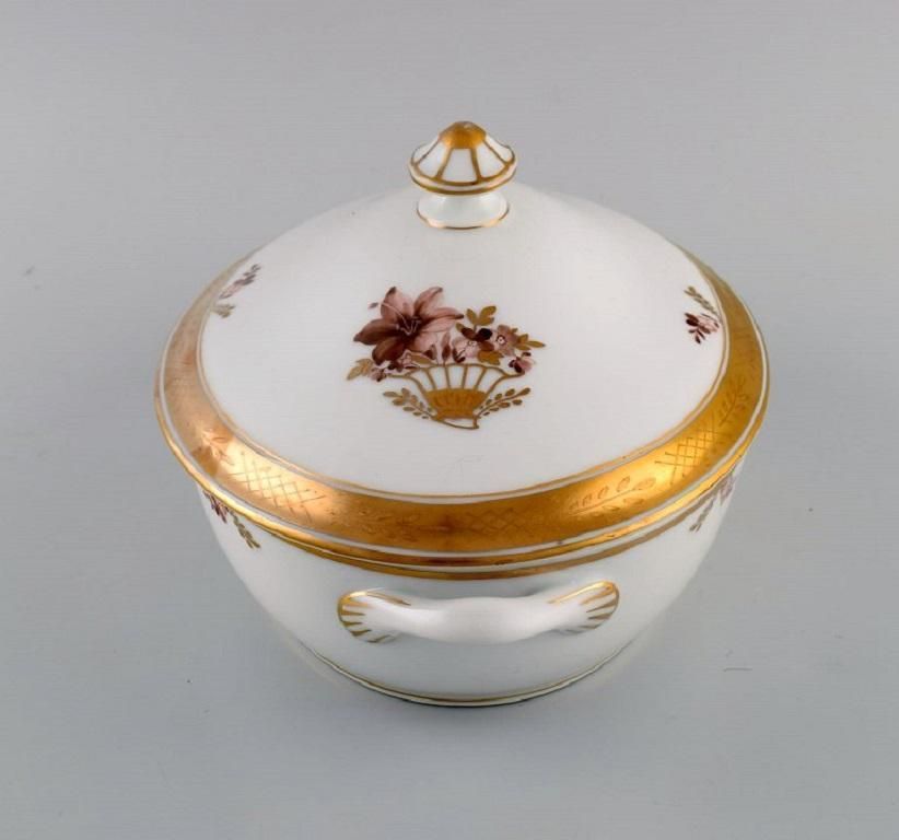Royal Copenhagen Golden Basket Lidded Tureen In Porcelain With Flowers photo Home Decor