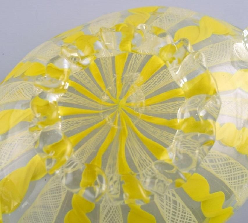 Murano Bowl With Handles In Mouth Blown Art Glass, 1960s photo buy