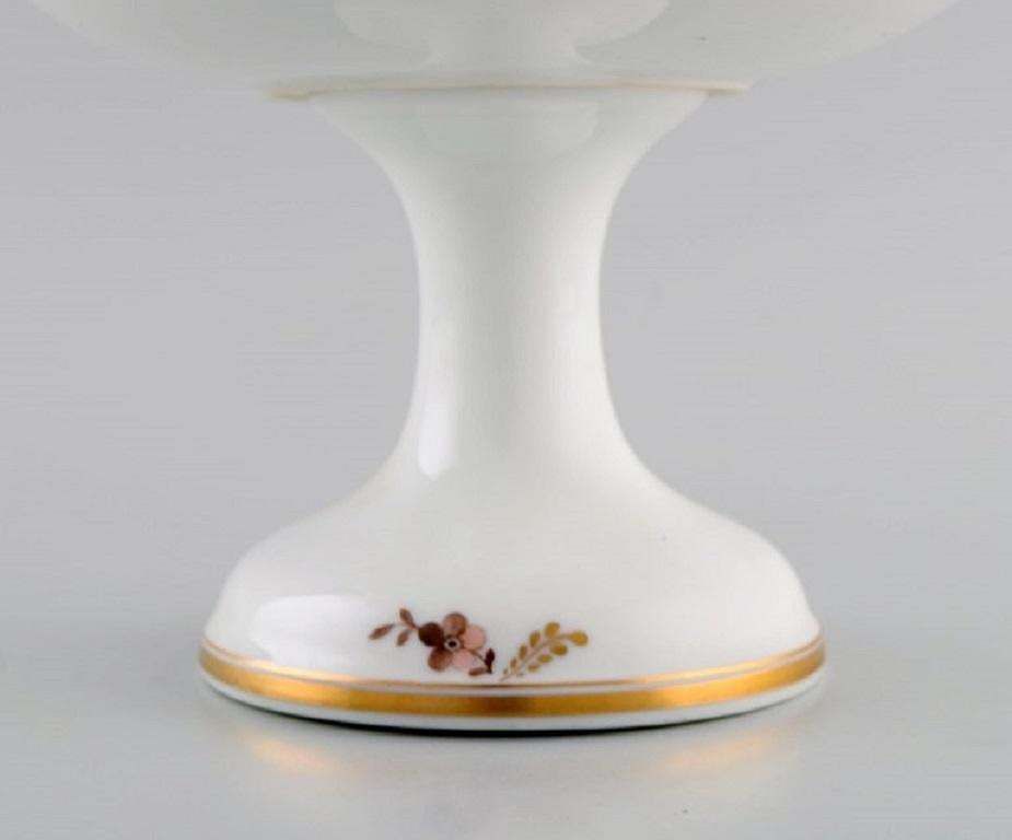 Royal Copenhagen Golden Basket Compote In Porcelain With Flowers photo 219.0