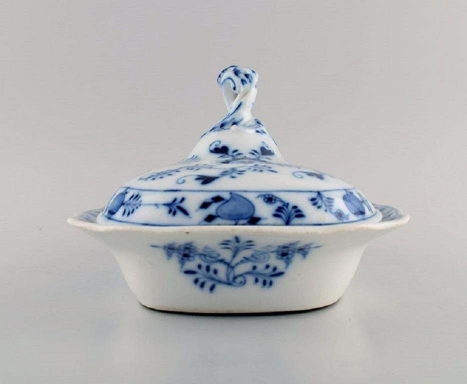 Antique Stadt Meissen Blue Onion Lidded Tureen In Hand Painted Porcelain photo furniture