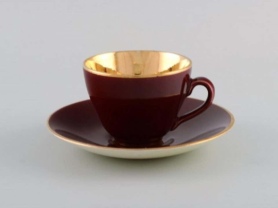 Four Royal Copenhagen / Aluminia Confetti Mocha Cups With Saucers photo furniture