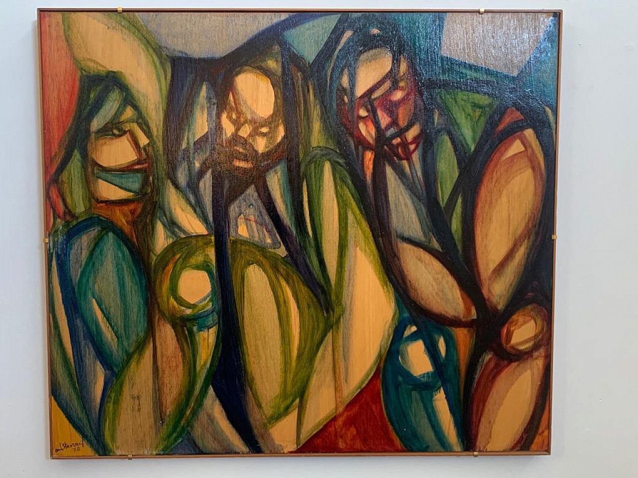 Oil On Panel By Maria Luisa Stanzani, 1978 photo furniture