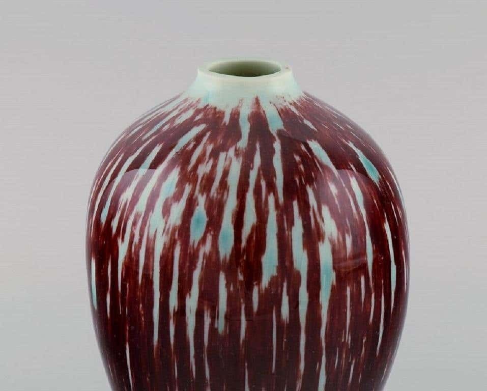 Isak Isaksson, Swedish Ceramicist, Unique Vase In Glazed Ceramics, Late 20th C photo Home Decor