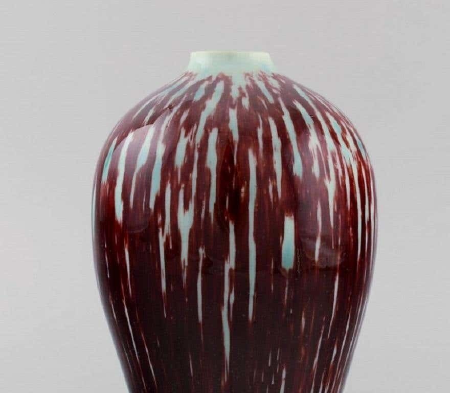 Isak Isaksson, Swedish Ceramicist, Unique Vase In Glazed Ceramics, Late 20th C photo 999.0