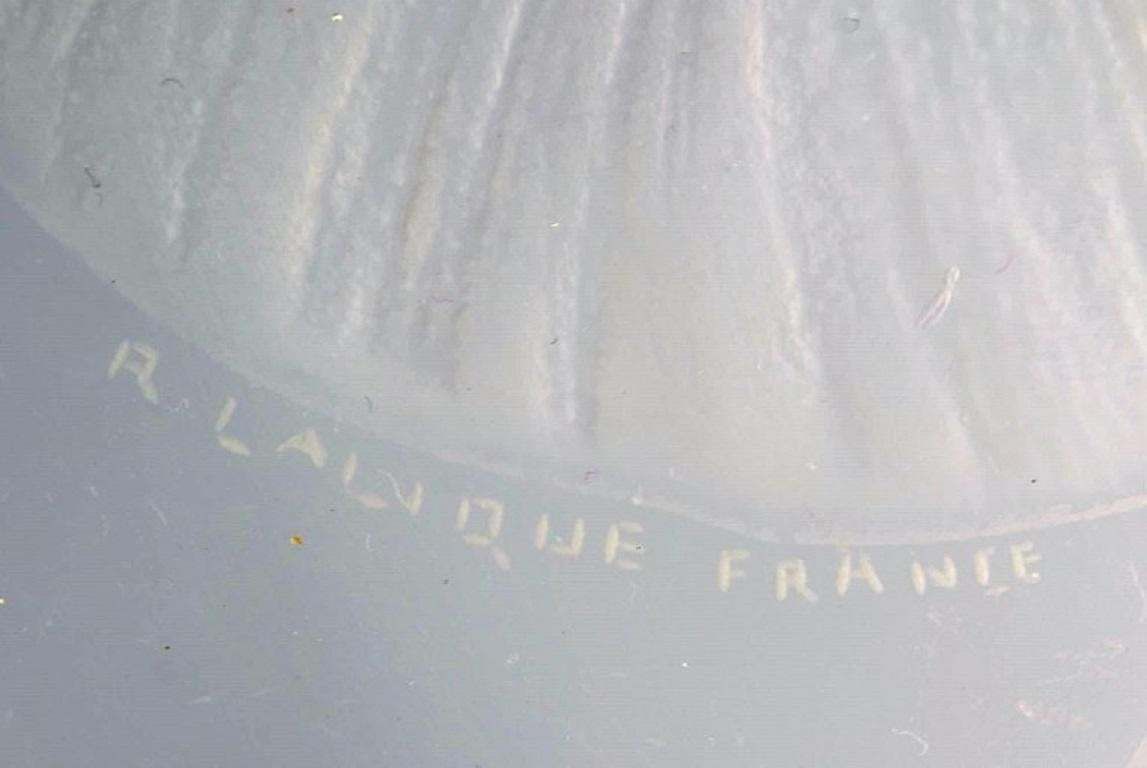 Early René Lalique Volubilis Bowl In Clear And Frosted Mouth Blown Art Glass photo vintage