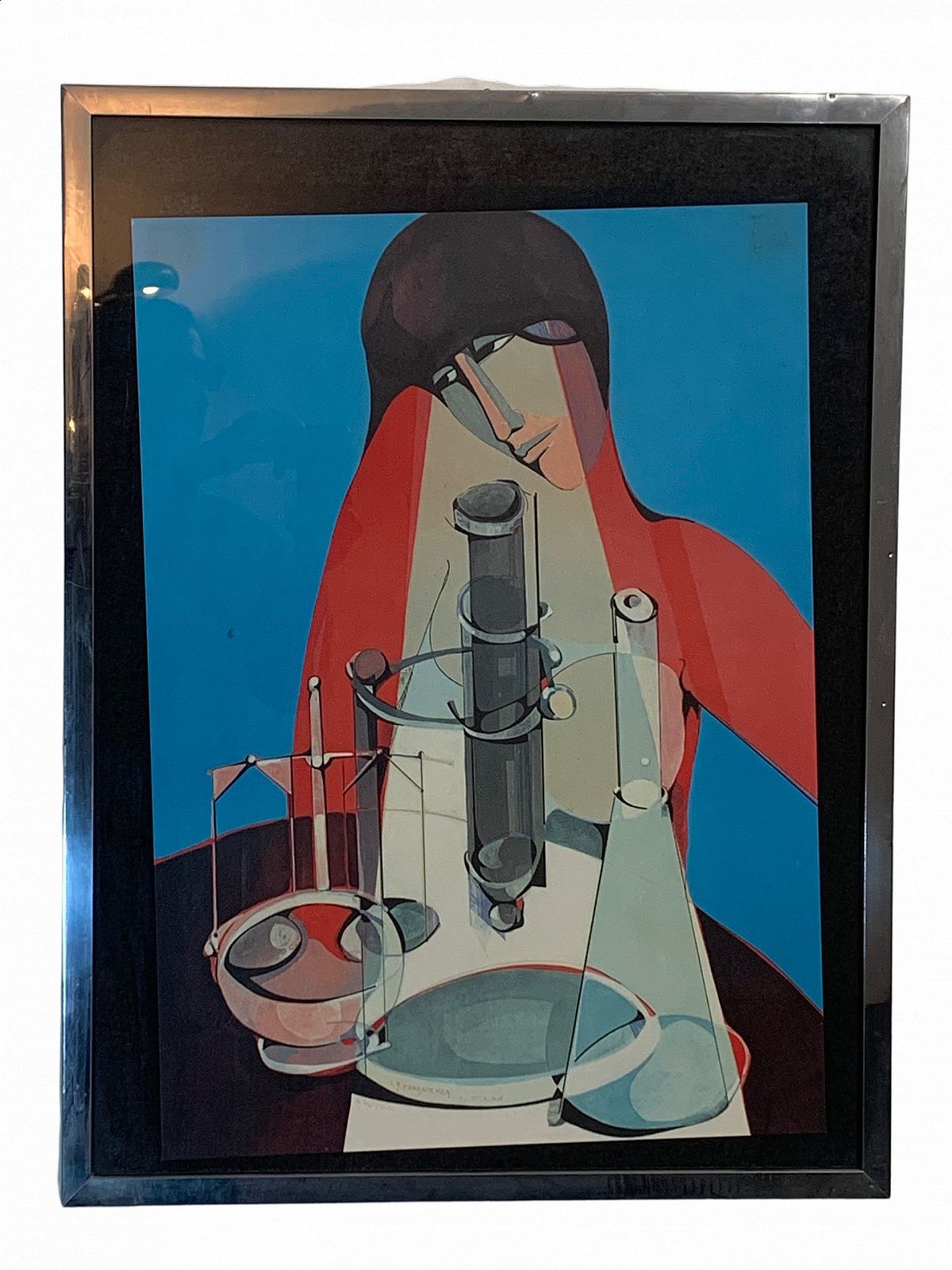 Charcoal And Watercolour Knowledge And Power By Alfio Rapisard, 1960