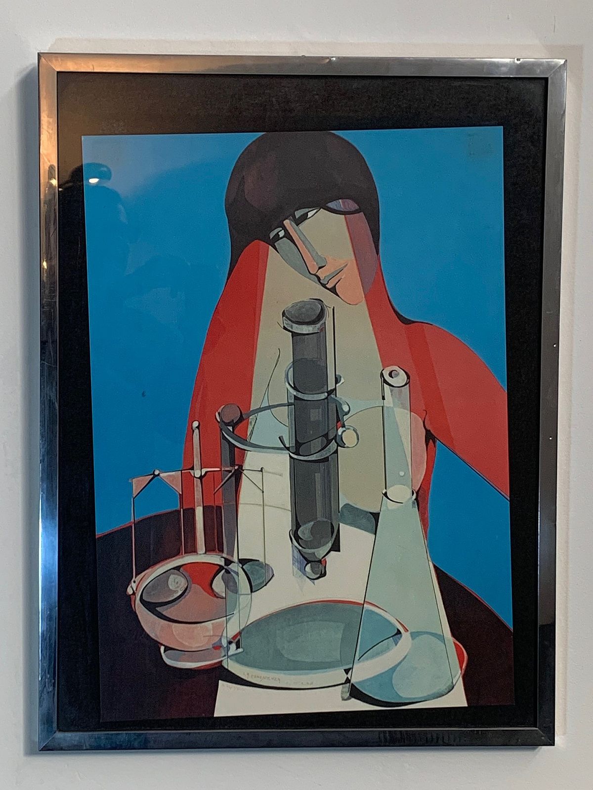 Charcoal And Watercolour Knowledge And Power By Alfio Rapisard, 1960 photo furniture