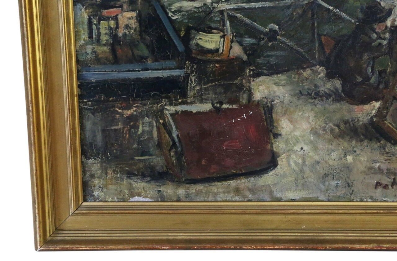 Large Oil On Canvas Painting Artwork By Pierre Peltier photo 1995.0
