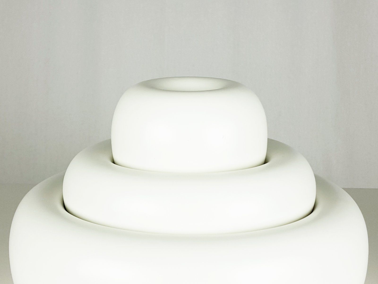 White Ceramic Sculptural Bombolo Centerpiece photo for sale