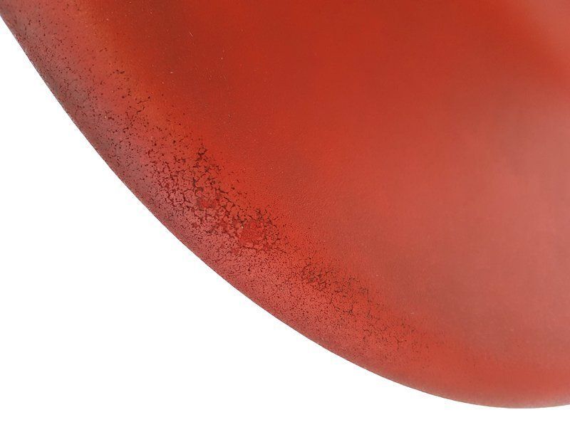 photo buy Italian Chrome Plated Metal Base And Red Polyurethane Seating Chairs 1990s Set Of 5