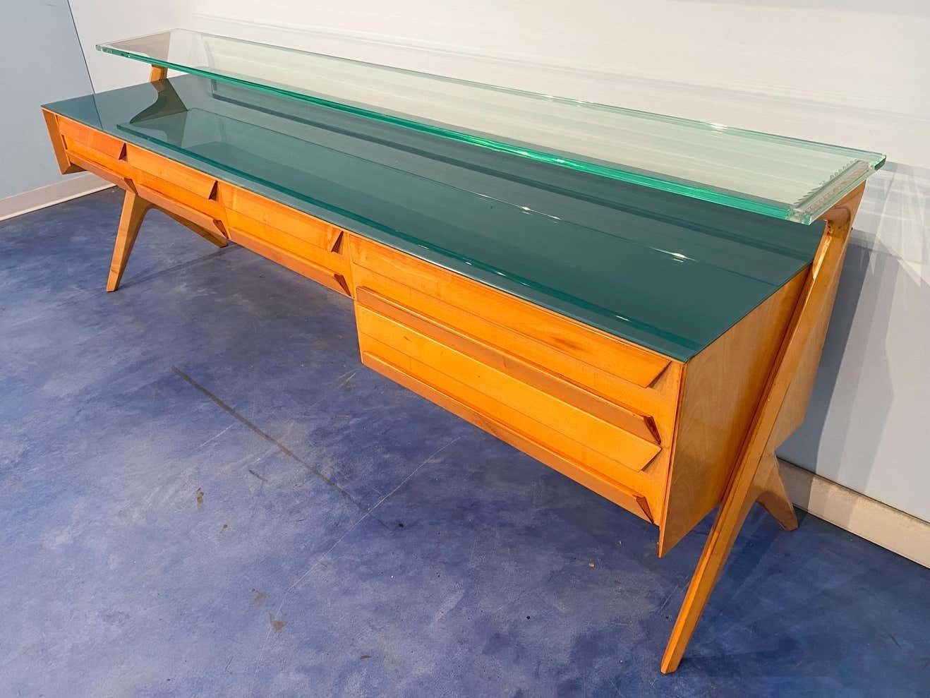 Italian Mid Century Sideboard Or Vanity Dresser By Vittorio Dassi 1950s photo buy