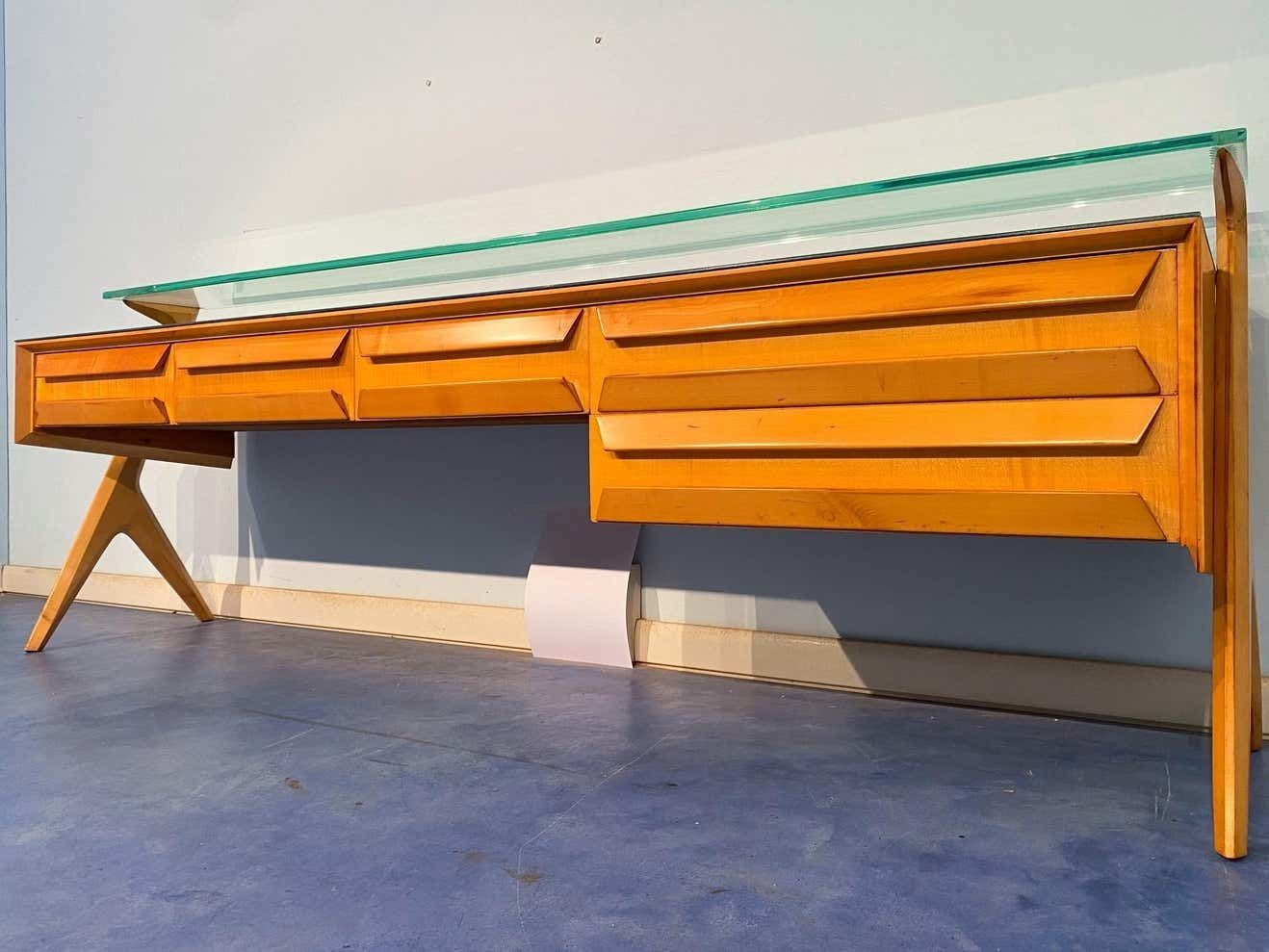 photo buy Italian Mid Century Sideboard Or Vanity Dresser By Vittorio Dassi 1950s