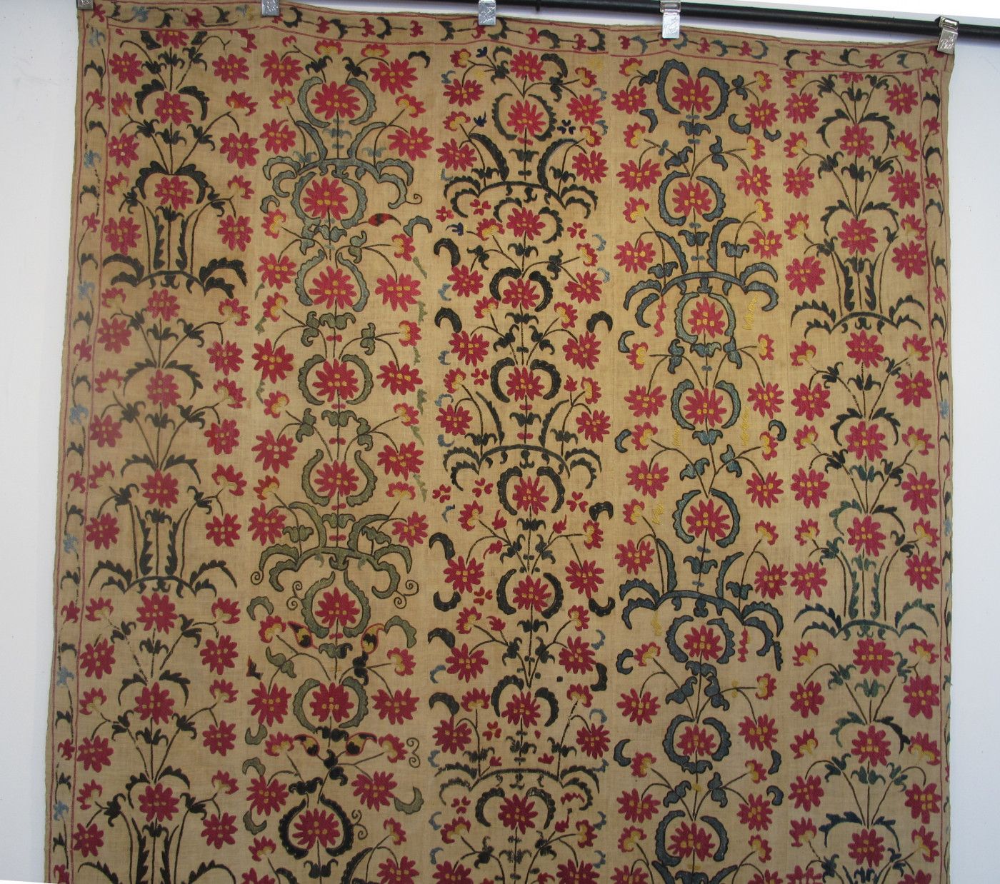 Silk Embroidered Suzani, Circa 1870, 2.70m X 1.60m (8'11" X 5'3") photo furniture