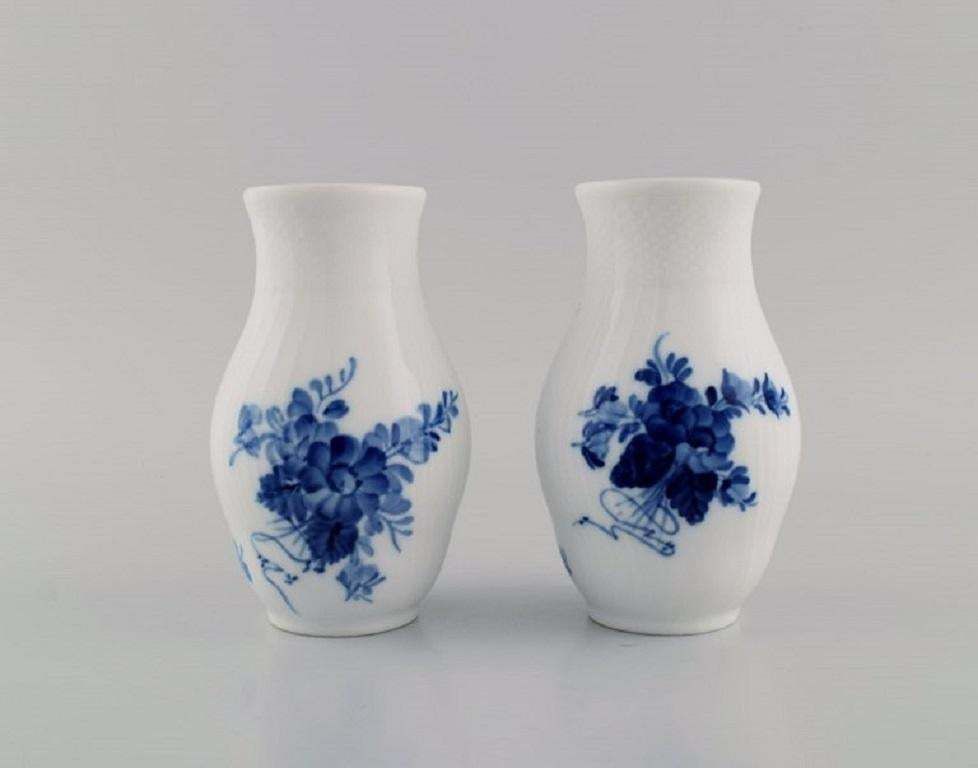 Two Royal Copenhagen Blue Flower Curved Vases, 1980 1984 photo furniture