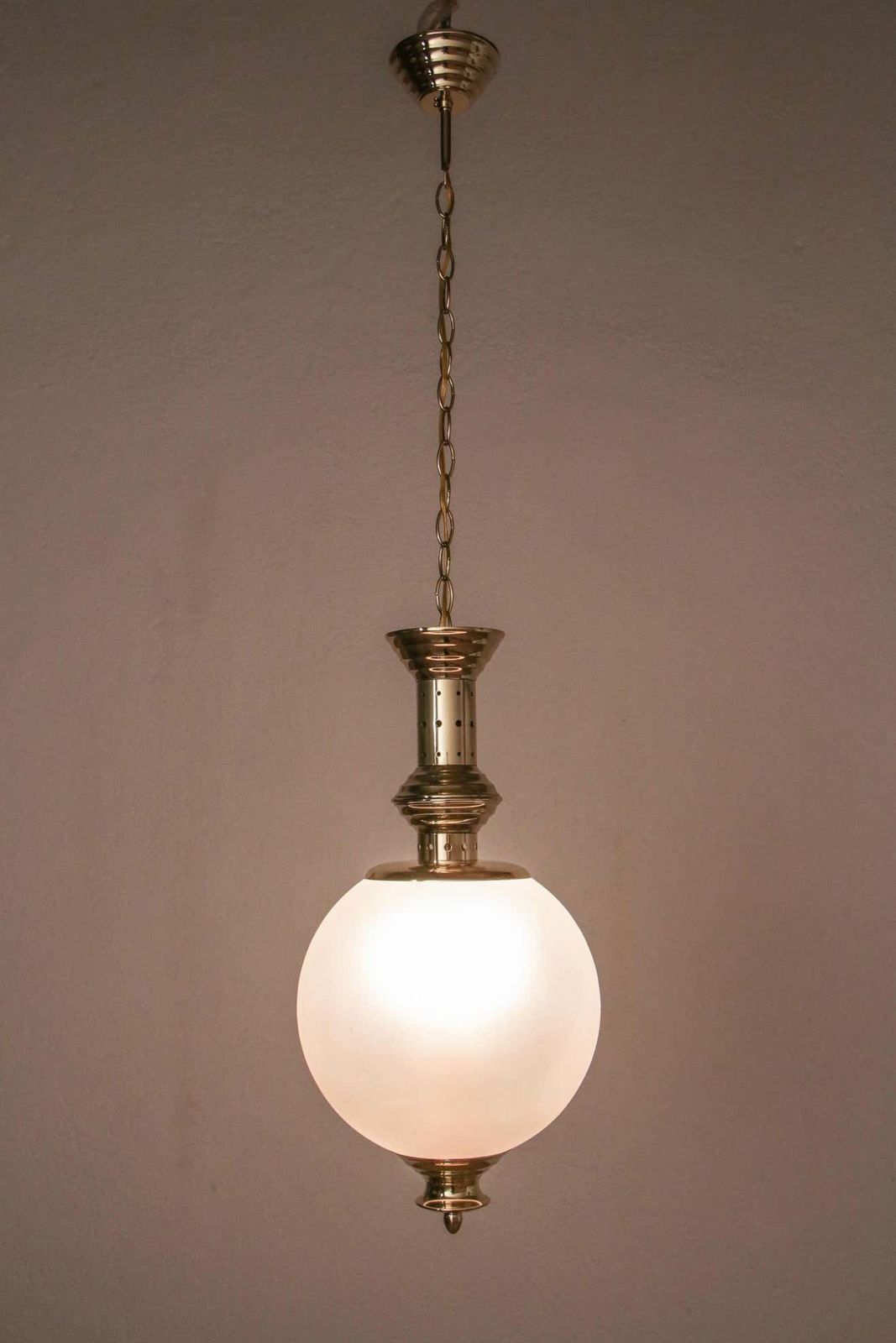 Italian Mid Century Pendant Lamp, Azucena Style, 1960 photo vintage