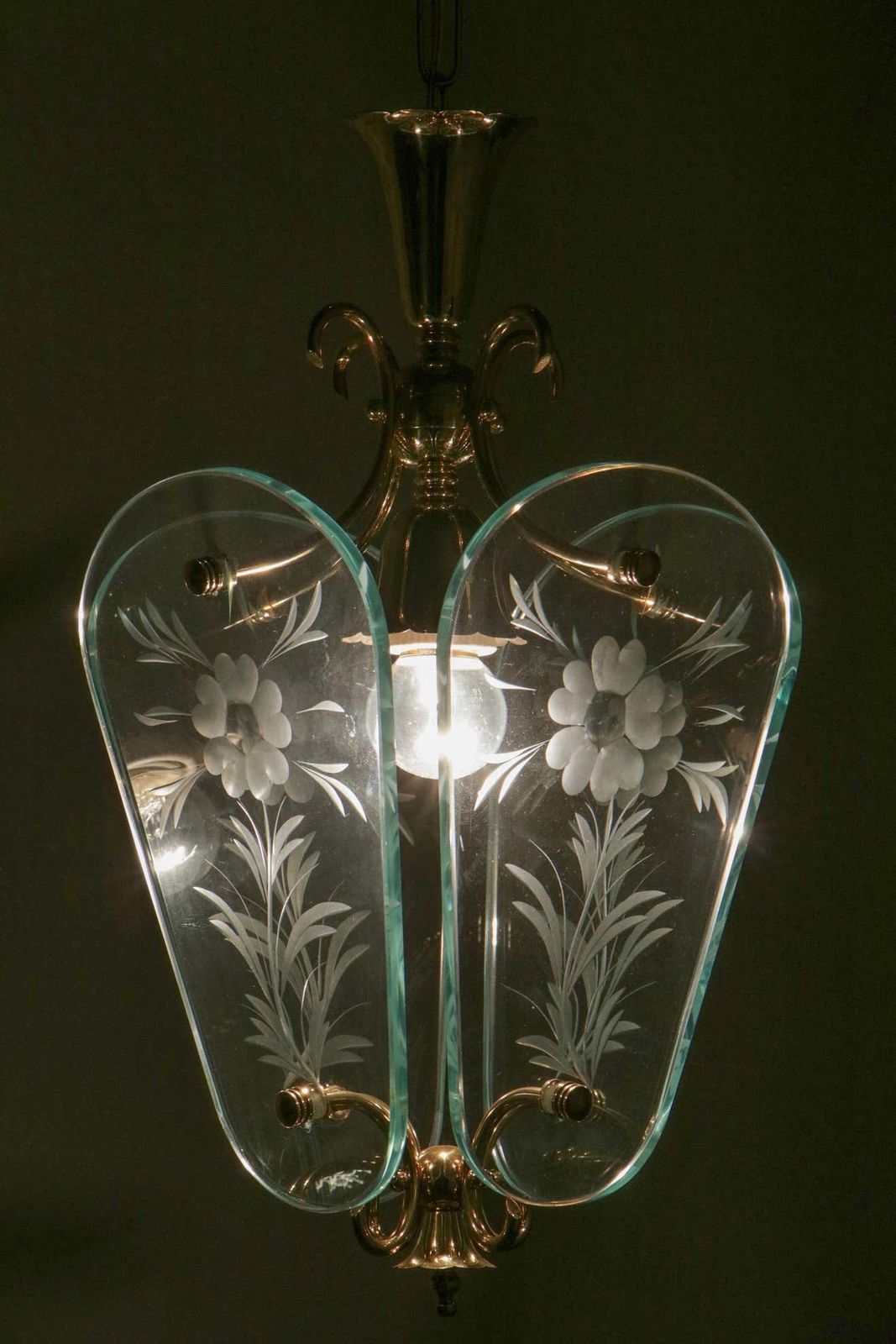 photo vinterior Italian Mid Century Lantern Or Pendant Lamp By Pietro Chiesa For Fontana Arte