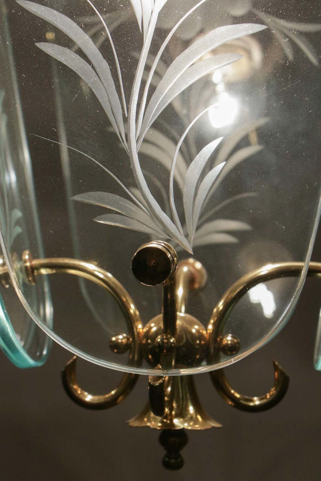 photo vintage Italian Mid Century Lantern Or Pendant Lamp By Pietro Chiesa For Fontana Arte