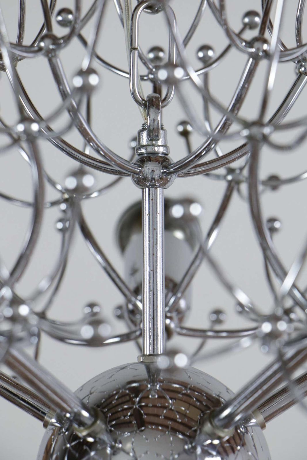 Italian Space Age Chrome Sputnik Chandelier, Pendant Lamp By Gaetano Sciolari photo vinterior